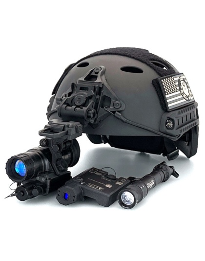 The AN/PVS-14A White Phosphor On-Target Ultimate Illumination Kit. White Phosphor Gen III Full Spec Image Intensifier / RECON Bump Helmet w/ Dovetail Flip-Up Mount Kit / DesignateIR™ Dual Beam Laser (Green/Infrared) / SureFire M640V- Pro Vampire (White/Infrared) Weapon Light Kit. Limited Quantity Sale Price Ends Soon / You Will Literally Own The Night!