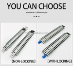 76mm Heavy Duty with Lock Full Extension Ball Bearing Industrial Cabinet Truck Box Drawer Slides Rails