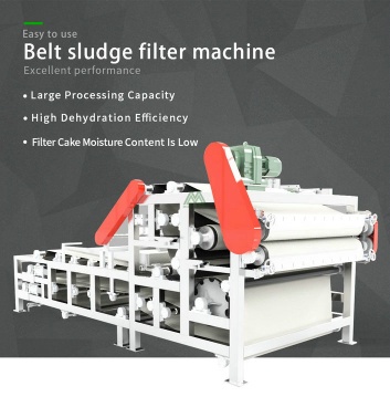 Belt type filter press for industrial sludge treatment