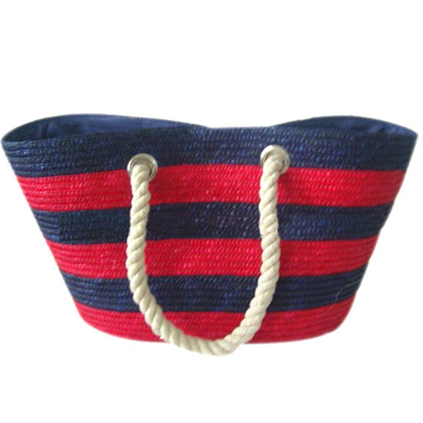 LUDA Women Straw Handbag Striped Wheat Straw Bags,is made of wheat straw material,striped colors for women to use on beach in summer
