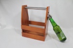 Wood Bar Beer Carrier with bottle opener
