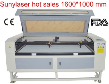 High Efficiency Double Heads Laser Cutting Machine for Leathers Fabrics Texitles