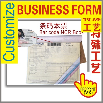 Custom NCR pad Invoice A5 Carbonless Business Forms In Book Form Printing Service