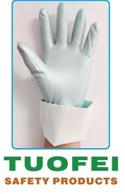 Cotton Flocklined PVC glove for household, food processing use