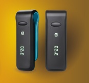 clip shape BLE  activity tracker with LED display