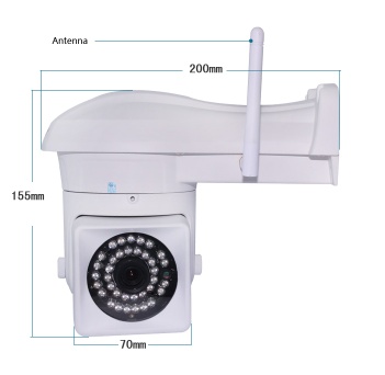 H.264 Plug and Play Outdoor Wireless Infrared 720p Mega Pixel IP Camera
