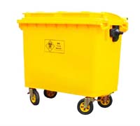 660 liter plastic recycling dustbin for hospital medical use