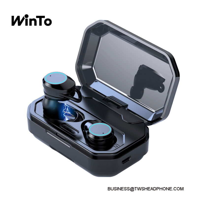 Shenzhen WinTo technology co.,limited Blutooth Earbuds with 3000 mAh portable charging case