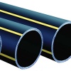 Plastic pe plyethylene hdpe pipe hdpe gas pipe price with yellow stripe for gas