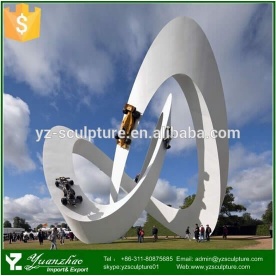 outdoor large stainless steel sculpture
