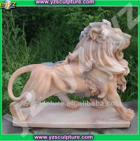 Natural sunset red marble Animal sculpture