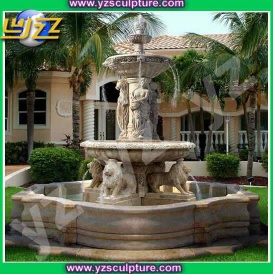 Hot sale large marble garden water fountain