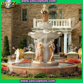 large marble garden water fountain