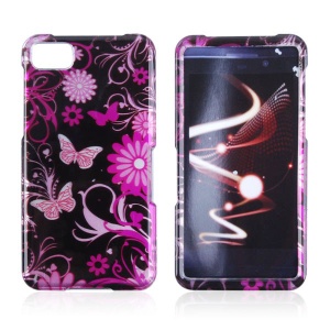 Butterfly Flower Two Part Click-into Hard Case Cover for Blackberry BB10-Z10
