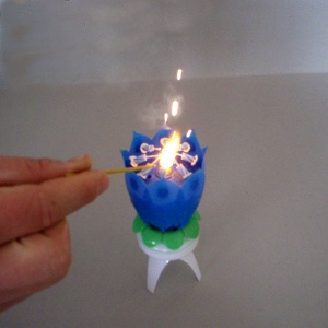 lotus rotating candle