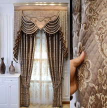 European high-end living room curtain bedroom curtains blackout Chinese curtain