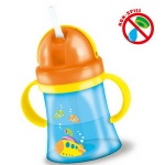 plastic cup/baby water cup/cup with two handles/baby bottle,wholesale-6pcs/lot, free shipping