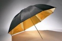 black and gold photo umbrella