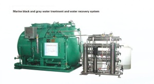 Marine grey black water treatment system