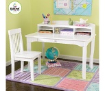 Avalon Desk with Hutch-White