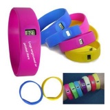 LCD Silicone Bangle Watch, Silicone Bracelet Watch