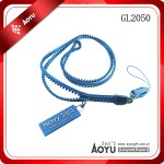 Blue mobile phone string neck zipper lanyard