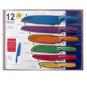 6-pcs coloured knife