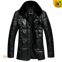Mens Warm Leather Down Padded Winter Coats CW866313