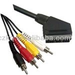 scart cable to rca male to male