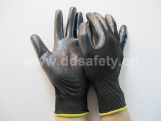 Black nylon with black nitrile glove