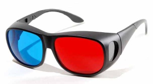 Plastic Red Cyan 3D Glasses