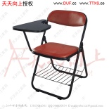 2014 new products plastic folding lecture chair with oversized tablet multifunction