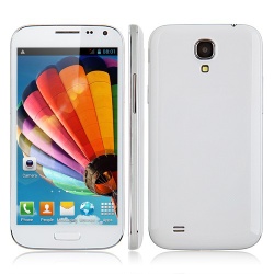 Free shipping 5.0 inch I9500W Android 4.2 3G Smartphone MTK6572 Dual Core 1.2GHz 4GB ROM WVGA Screen GPS-white