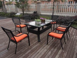 7pcs garden dining set with patio furniture