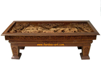 Guest  Table from teak with carving