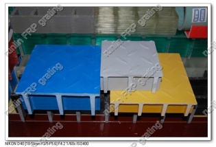 Anti slip stair molded grating fibre reinforced plastic