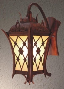 forged iron lantern - A176