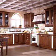 Raised Square Maple Wood Kitchen Cabinet