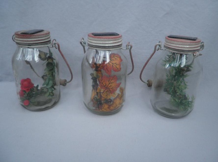 solar firefly glass jar - HW001