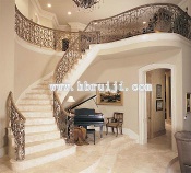 Wrought iron stair parts, ornamental stair, handrailing
