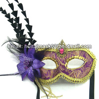 feather flower mask