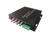4CH Optical Video Converter, Transmits Data and Audio/Phone/Ethernet/Binary - HD-S4V↑1D↓-T/RF