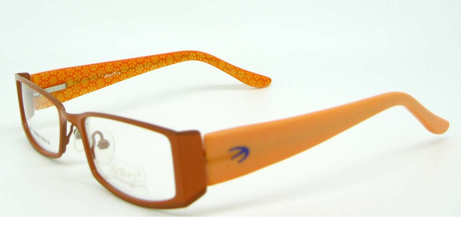 Orange Blend Rectangle Leisure Prescription Glasses