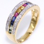14K Solid Yellow Gold Plated Ring