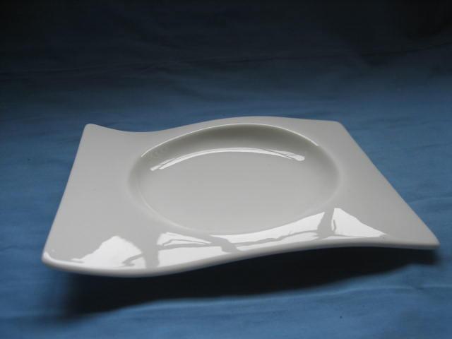 Fine Bone China Square Plate for Hotel Use