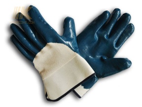Nitrile coated safety cuff gloves