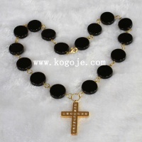Fashion Jewelry,agate Necklace with stainless steel cross