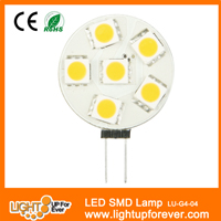 LED SMD Lamp, G4, 1.0W, 6pcs 5050 SMD, Epistar chips, 2 years warrty