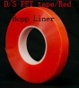 Double sided Polyester adhesive tape with Red bopp film liner