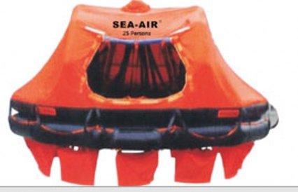 DAVIT-LAUNCHED SELF-RIGHTING INFLATABLE LIFERAFT